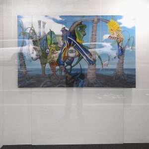Artwork in shopfront gallery