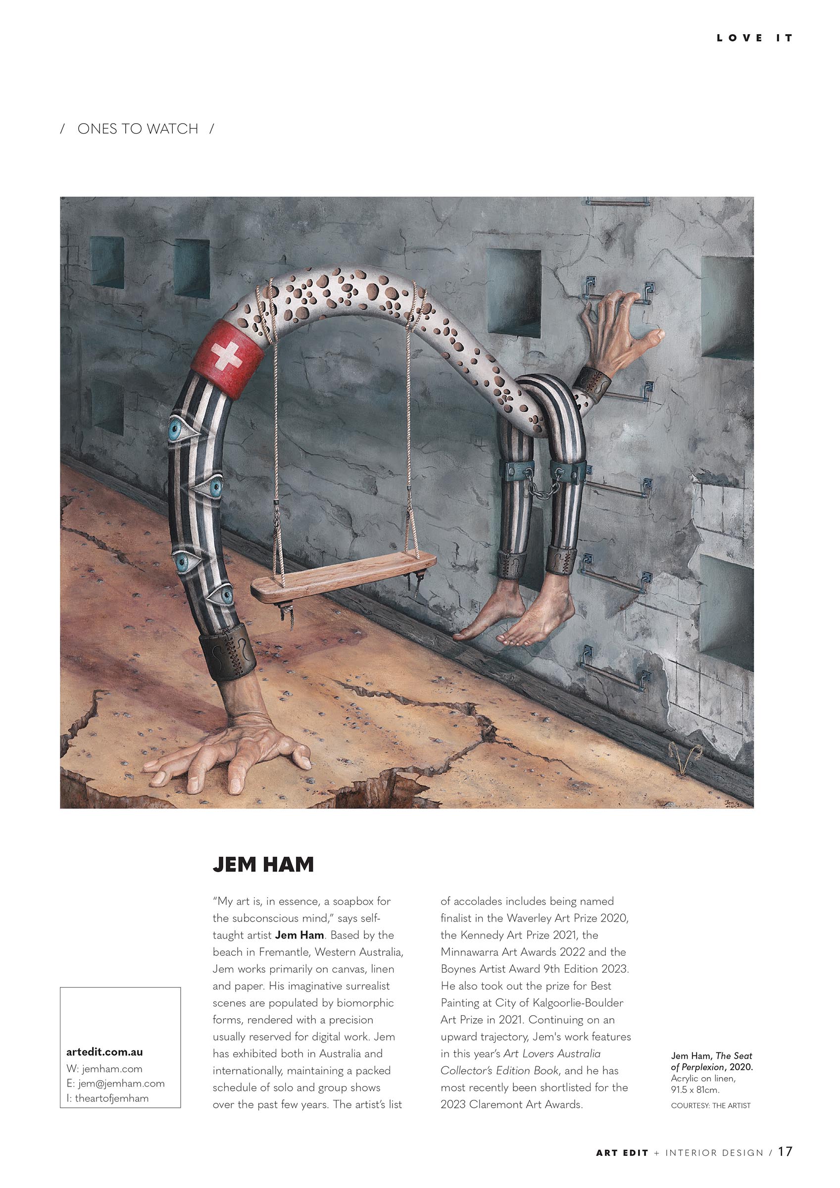 Ones to Watch - Jem Ham Art Edit Magazine Issue #37